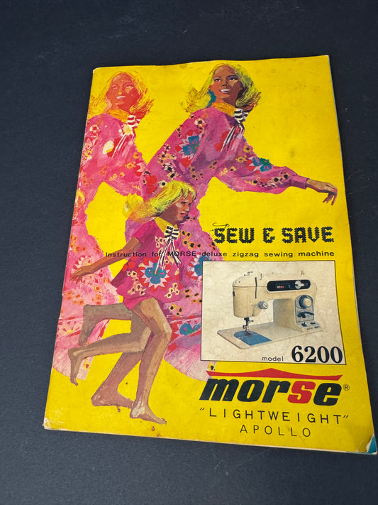 623 - vintage 6200 model Morse lightweight Apollo, sewing machine instruction booklet