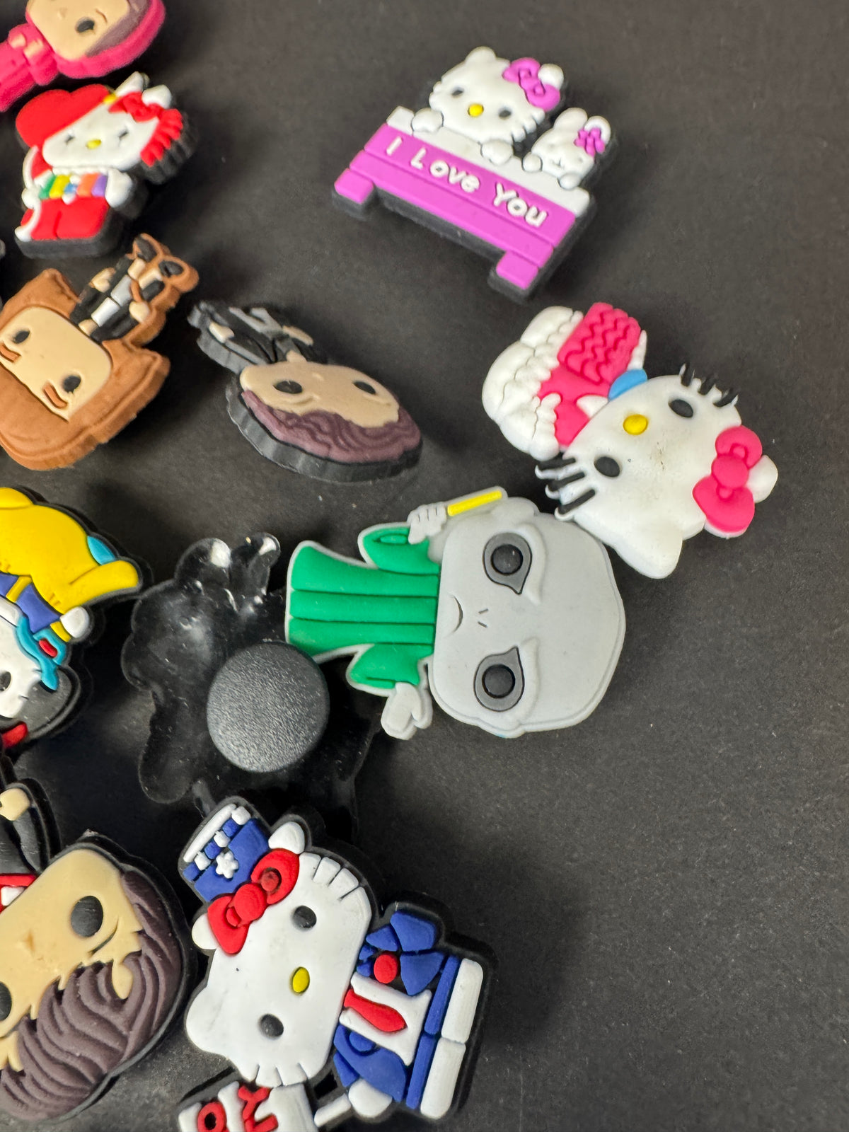 061 - Crocs Shoe Charms Lot Of 23 Hello Kitty For Crocs plus more