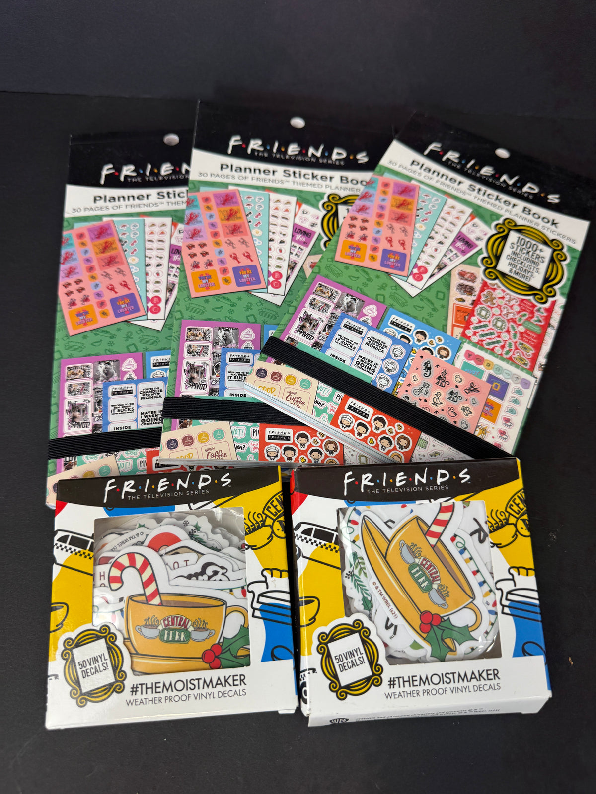 228 - Friends Lot- 3 - 1000+ sticker planner book, 4 - 50+ vinyl decals