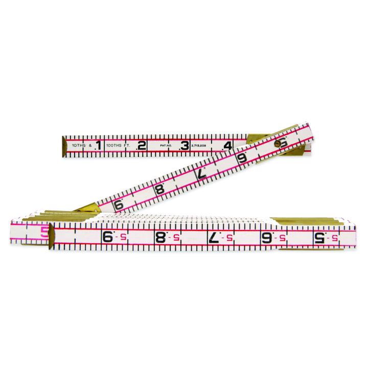 5/8" X 6' Red End® Engineer's Scale Wood Rule