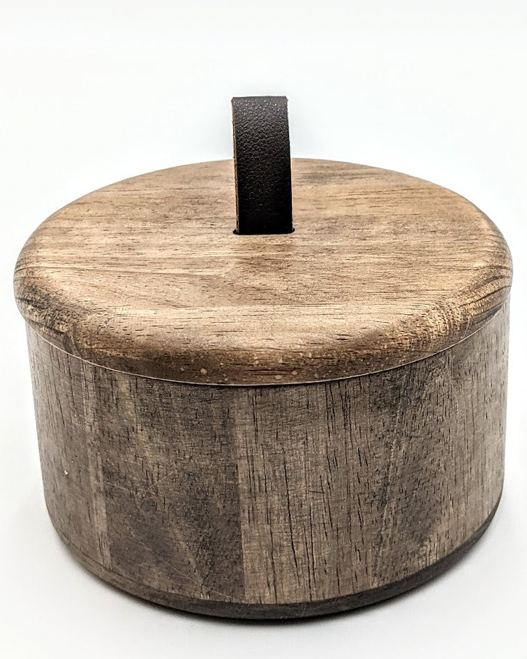 Wood Canister Brown - Bathroom Canister