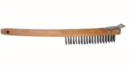 Steel Wire Brush - 14" w/ Scraper