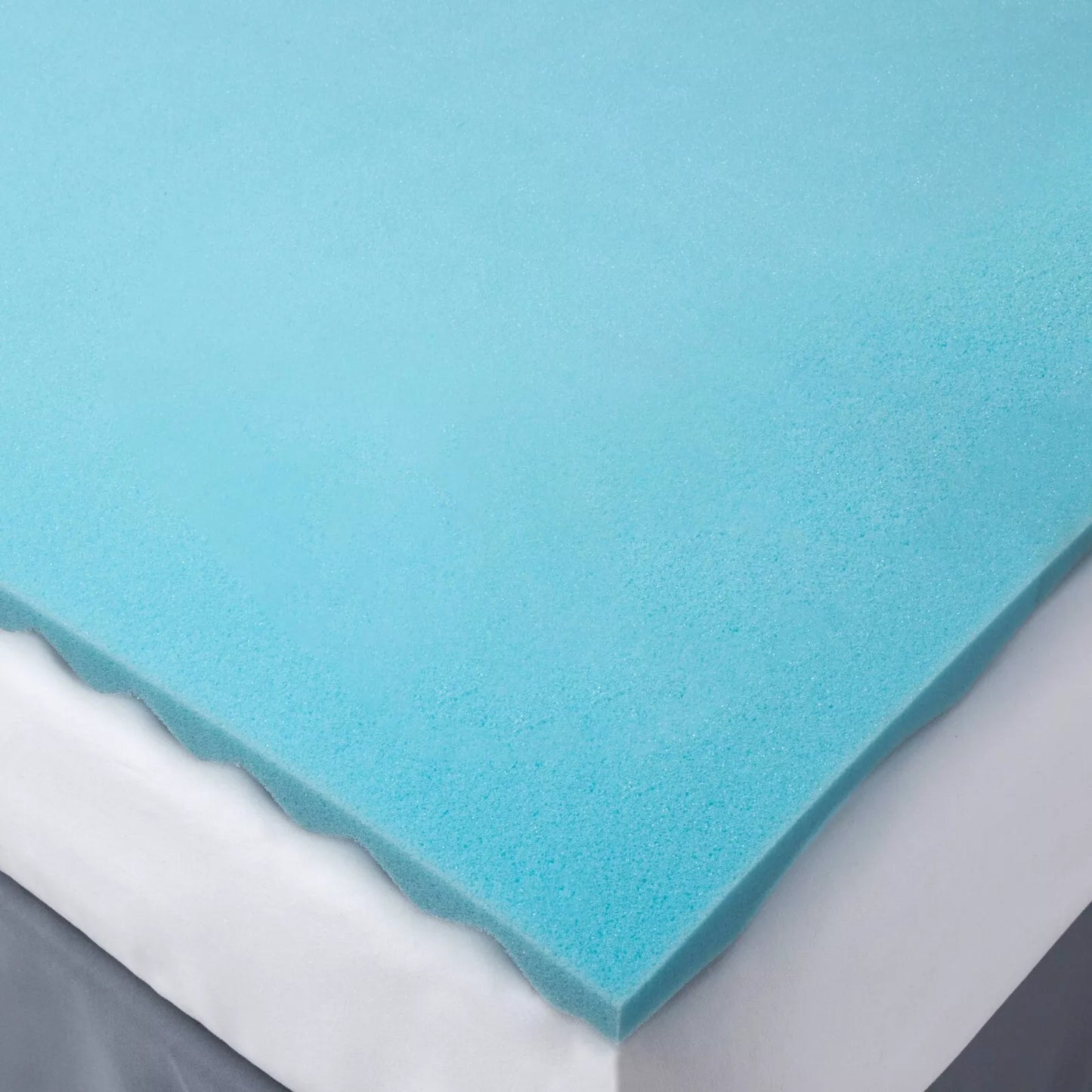 King 1.5" Reversible Wave Foam Mattress Topper